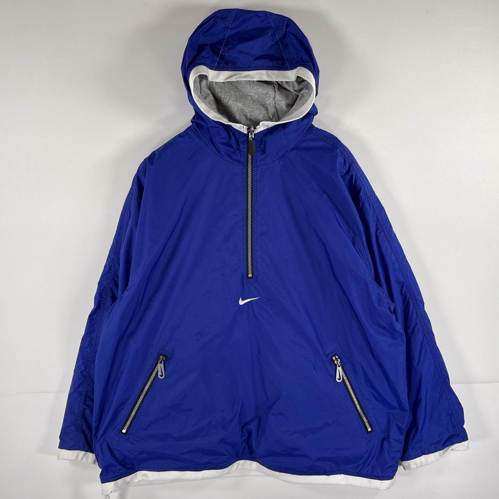 古着 90s/90年代 リバーシブルアノラックパーカー センタースウッシュ プルオーバー L(12-14) ブルー キッズ 4,675円