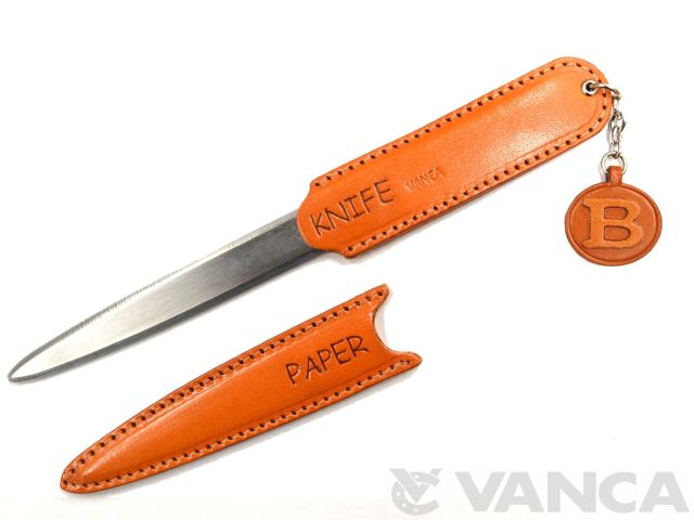 Ｂ イニシャル ペーパーナイフ レザー/本革 VANCA/バンカクラフト