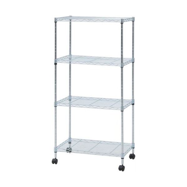 不二貿易 MS-635124CR クロム [メタルマルチシェルフ 4段 60幅] メーカー直送