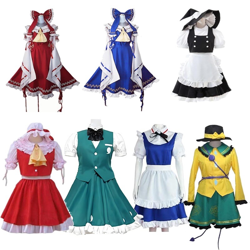 東方project コスプレ 東方 コスプレ衣装 緋想天博麗霊夢 霧雨魔理沙 フランドールスカーレット 古明地こいし 十六夜咲夜 魂魄妖夢全セットコスプレ 衣装