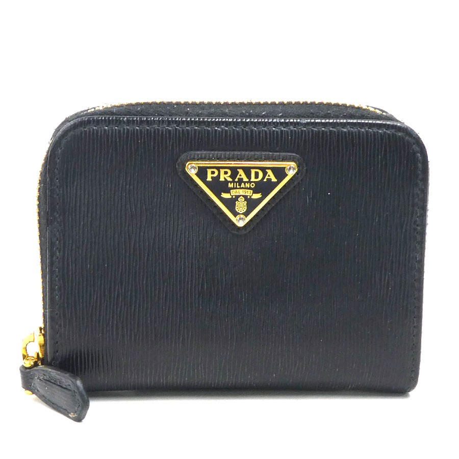 プラダ PRADA コインケース レザー ブラック ユニセックス r10911a