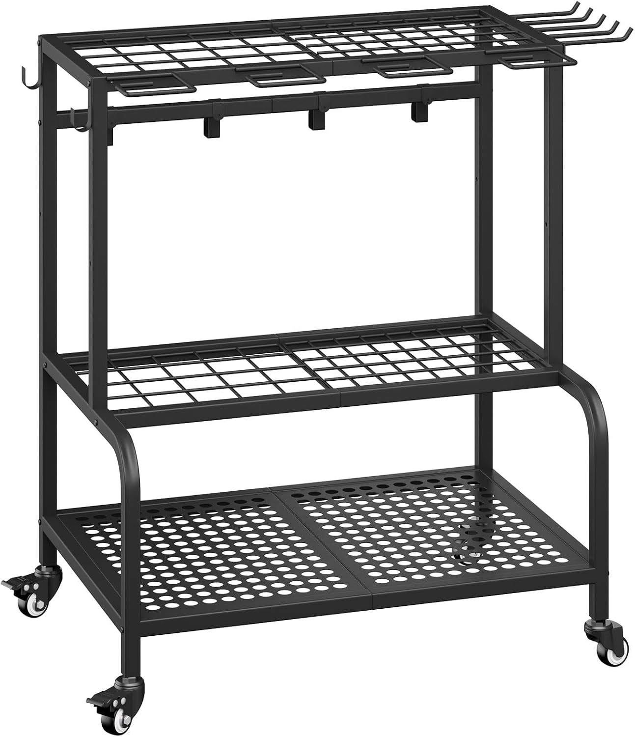 YD-TL001B 収納ラック 植物棚 キッチンラック 幅75 奥行40 高さ73cm キャスター付き ガレージ 台所