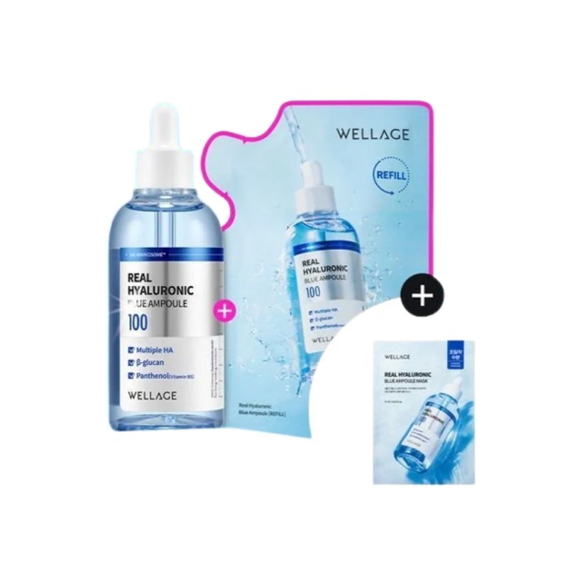 [NEW] リアルヒアルロニックブルー100アンプル,100ml(+100ml レフィル+マスク1枚)