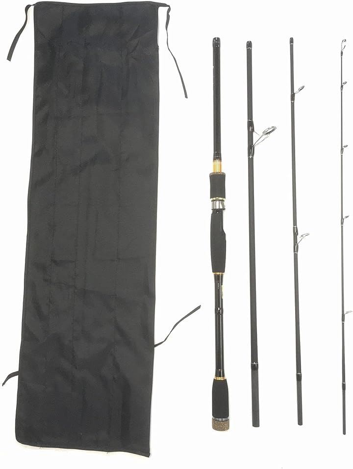 EVA 8フィート スピニング パックロッド ４ピース M スピニングロッド シーバスロッド ルアーロッド (EVA・8フィートスピニングパックロッド・ミディアム４ピース, 8ft)