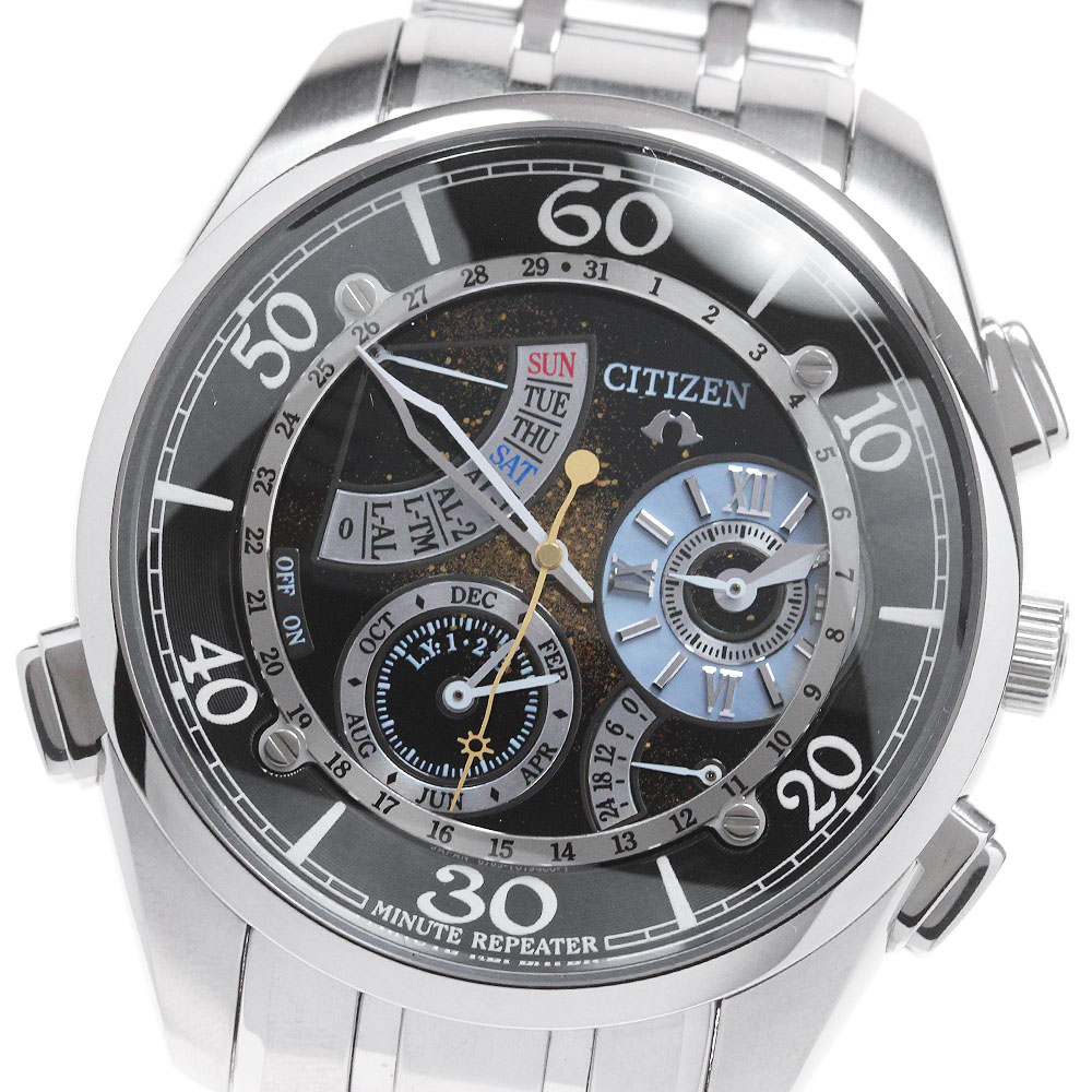 シチズン CITIZEN CTR57-1171/6765-T011993 カンパノラ 星宿(ほしのやどり) パーペチュアルカレンダー クォーツ メンズ 美品 _861400【中古】