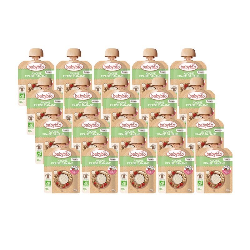 ベビーオートミール ストロベリー ・ バナナ 85g 20食セット オーガニック 赤ちゃん 6ヶ月頃から 離乳食 おやつ フルーツ オートミール