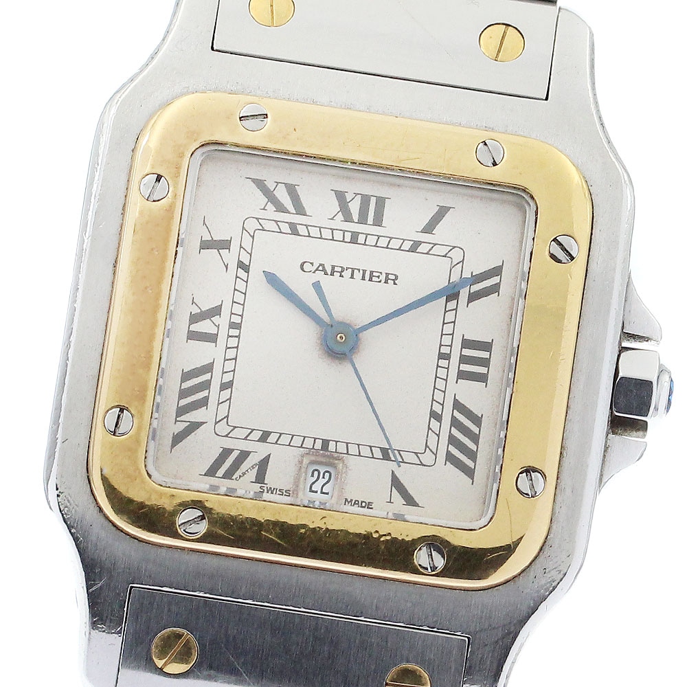 カルティエ CARTIER W20011C4 サントスガルベLM デイト クォーツ メンズ _883172【中古】