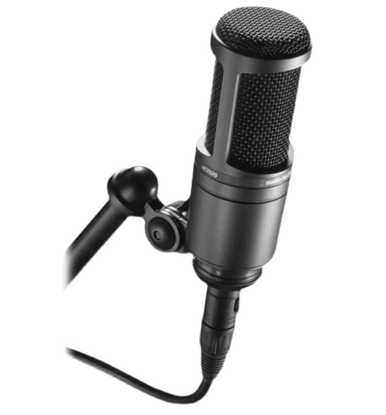Audio Technica AT 2020コンデンサーマイク 携帯電話のサウンドカードライブセット