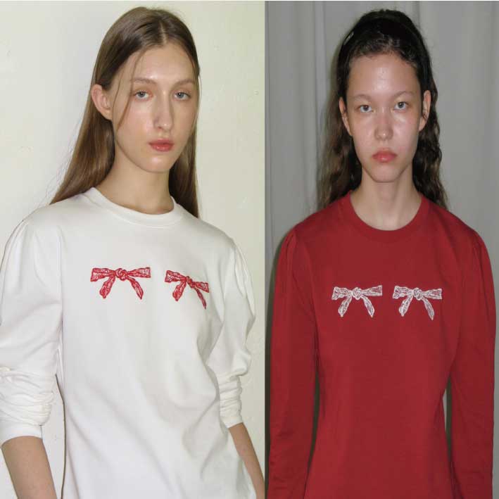 RIBBON PUFF LONG SLEEVE (2 COLORS)