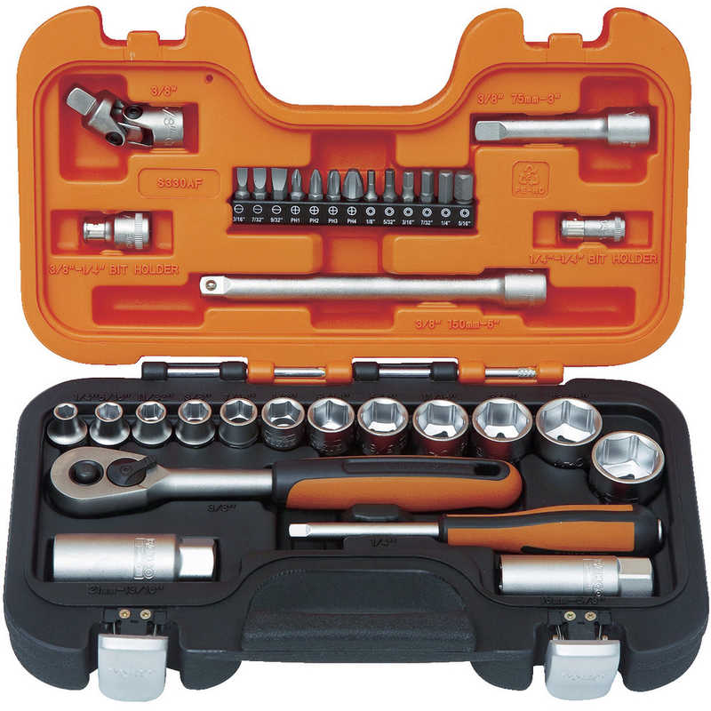 スナップオンツールズ　インチソケットセット 1/4 3/8 差込角6.35mm 12.7mm　S330AF