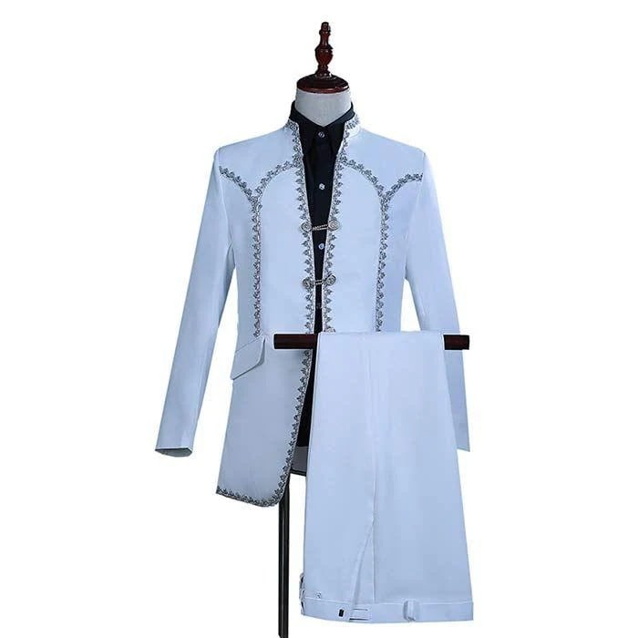 コスプレ衣装 演出服 王子様 貴族 公爵 宮廷服 男性用 ステージスーツ ジャケットパンツ セットアップ 中世 公爵様 演劇オペラ声楽 パーティー 演奏会 舞台ステ30%までに制限 6,984円