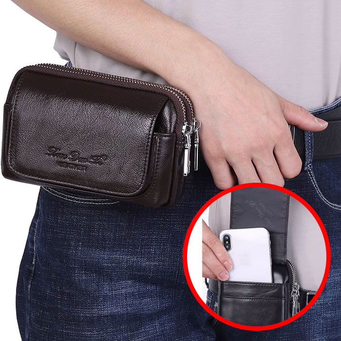 ボディバッグ メンズ レディース 本革 スマホポーチ 6.5インチ カード入れ 携帯収納 キーケース