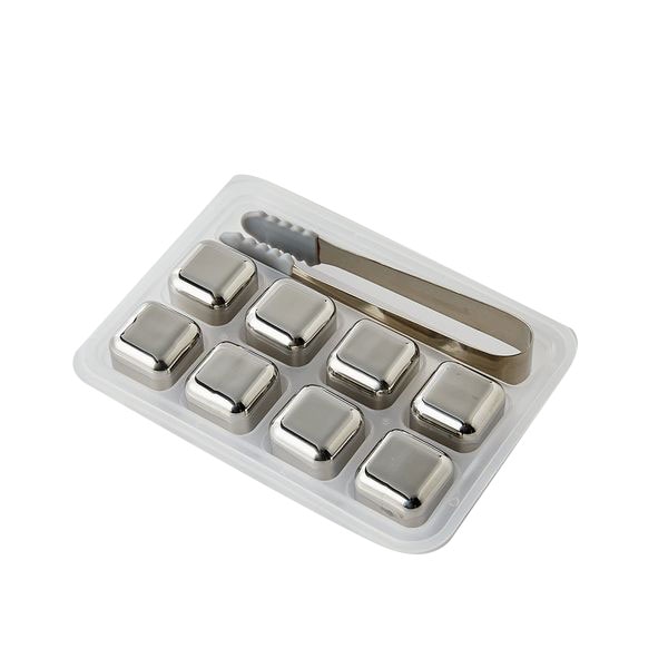 【モダンハウス】GOキャンプステン304キューブボウル8個+トングセット