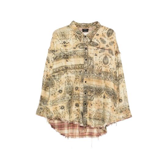R13 Women Shirts R13WR075 R793B KHAKI NEUTRALS BLACK