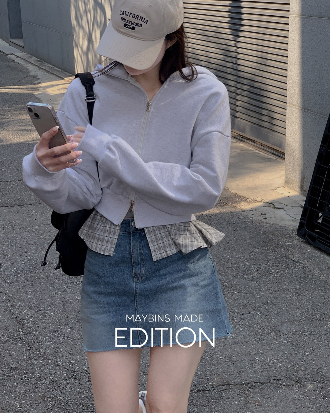 [MADE] チェックフリルフード