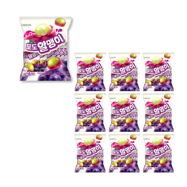 オリオンブドウの実216g10個コロロゼリーぶどう味のおやつ
