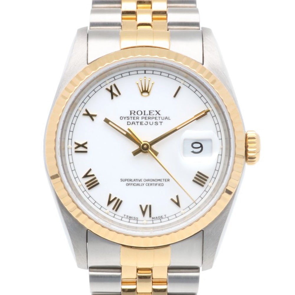 ロレックス デイトジャスト オイスターパーペチュアル 腕時計 ステンレススチール 16233 自動巻き 1年保証 ROLEX 中古