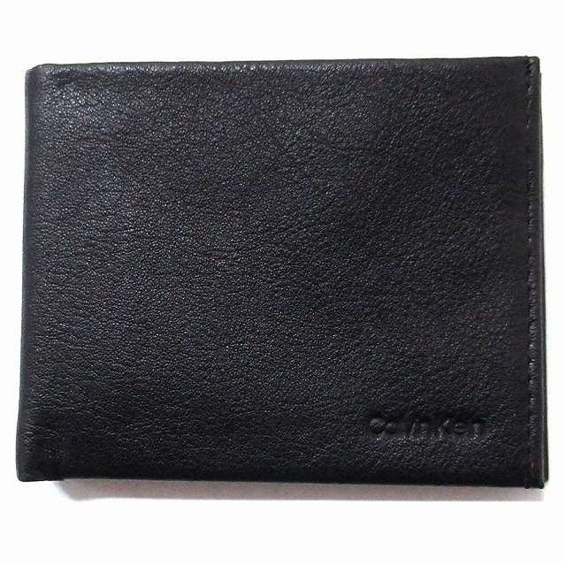 Calvin Klein カルバンクライン アウトレット サイフ 小物 メンズ レザー 折りたたみ財布 小銭入れなし 二つ折り財布 BOX付31CK220001 001