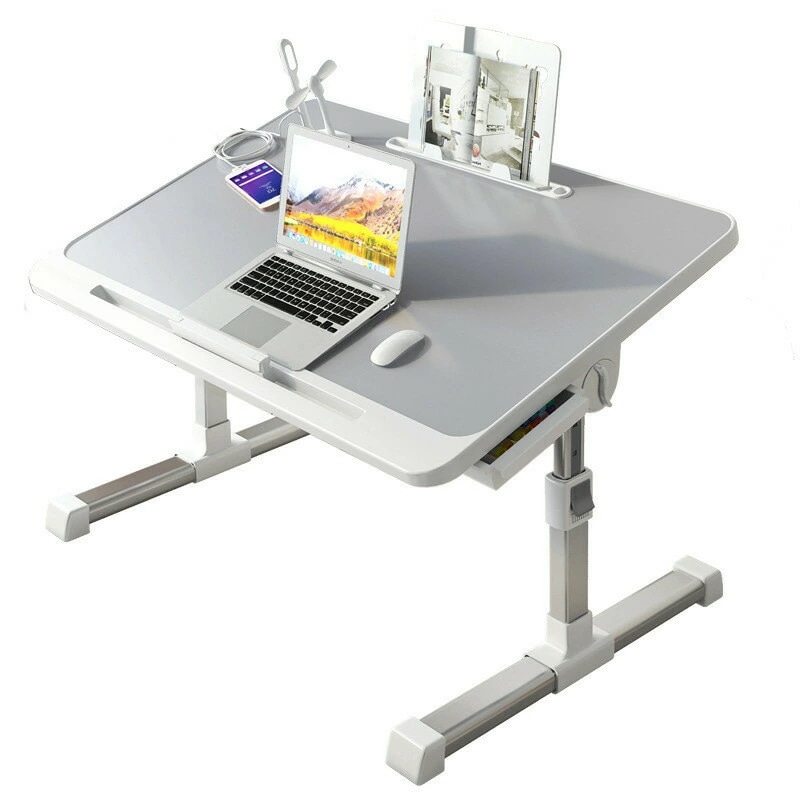 【USBポート+引き出し】折りたたみ テーブル 幅60cm 高さ40cm 昇降式 高さ調整 一人用 折りたたみデスク サイドテーブル ミニ ローテーブル ナイトテーブル おしゃれ 昇降 引き出し付 収