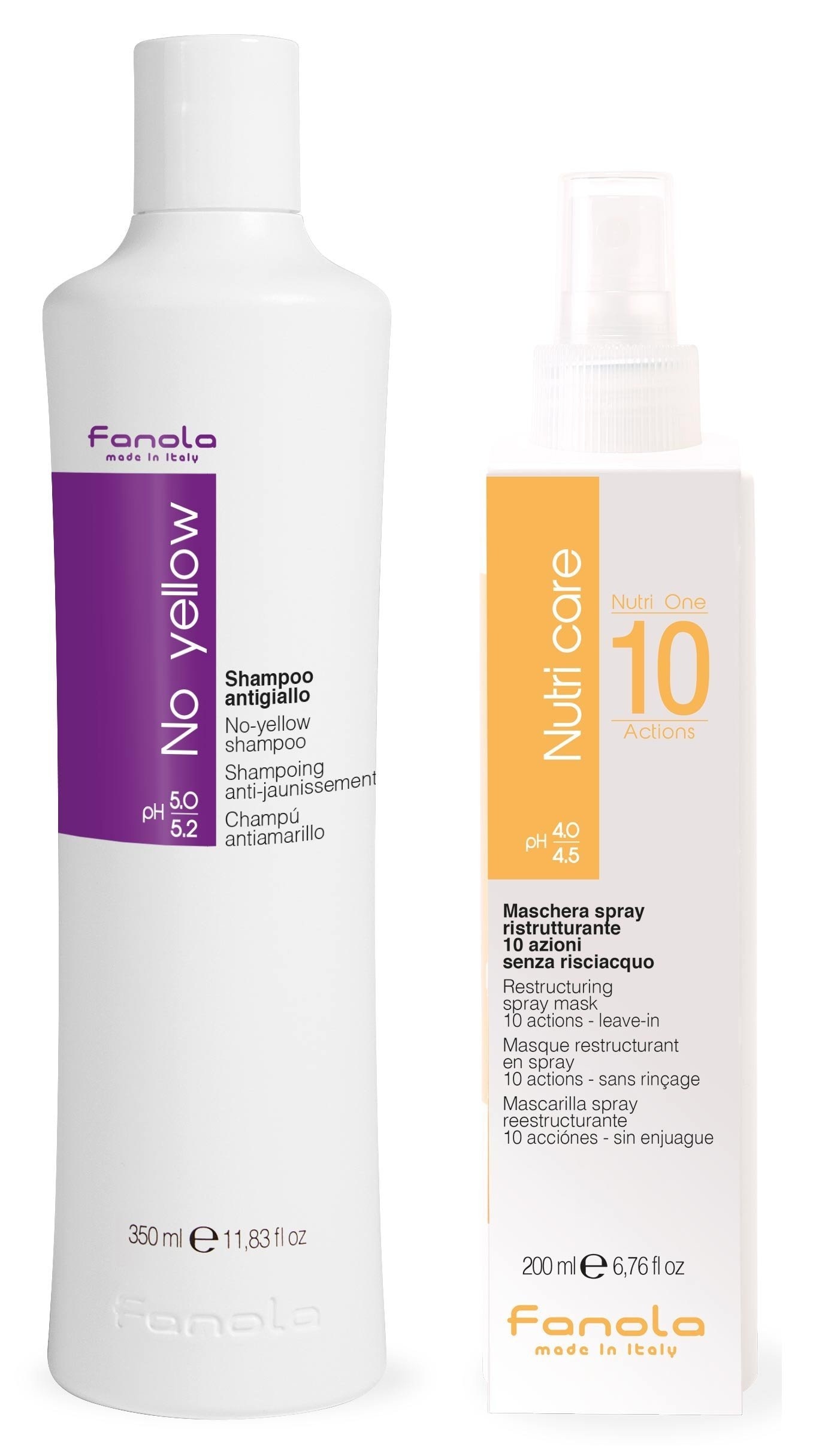 Fanola No Yellow Shampoo 350 ml & Fanola Nutri One