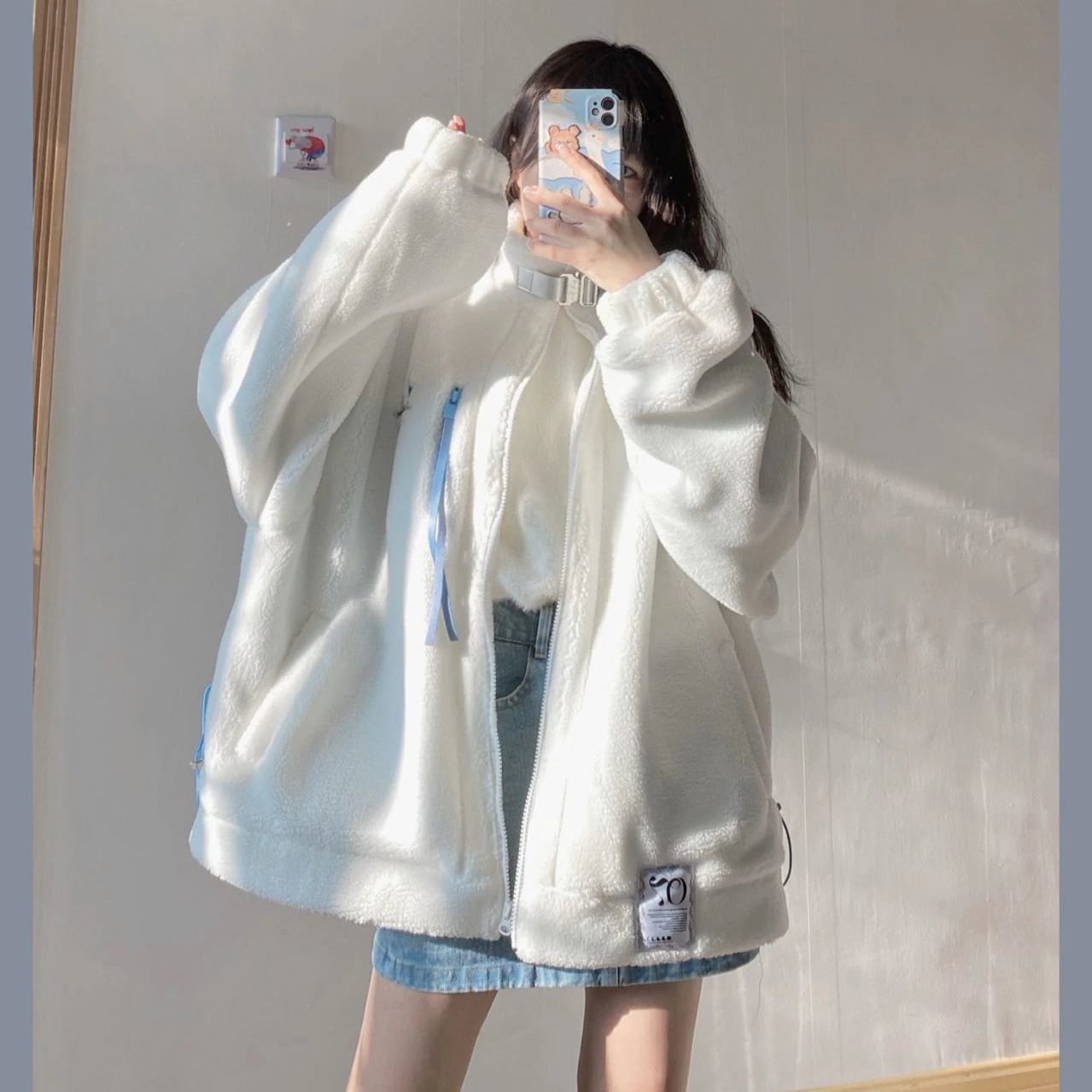 秋ジャケット 秋アウター 韓国人気ボアアウターフ保温アウターひと足お先にボア防風防寒ラムズウールき綿入れ服ムートンアイテム