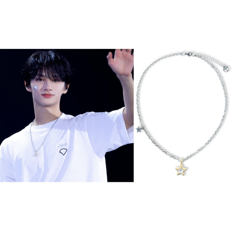 【twentyoneaugust】【SEVENTEEN JUN着用】Sparkle starネックレス　ユニークネックレス　星ネックレス