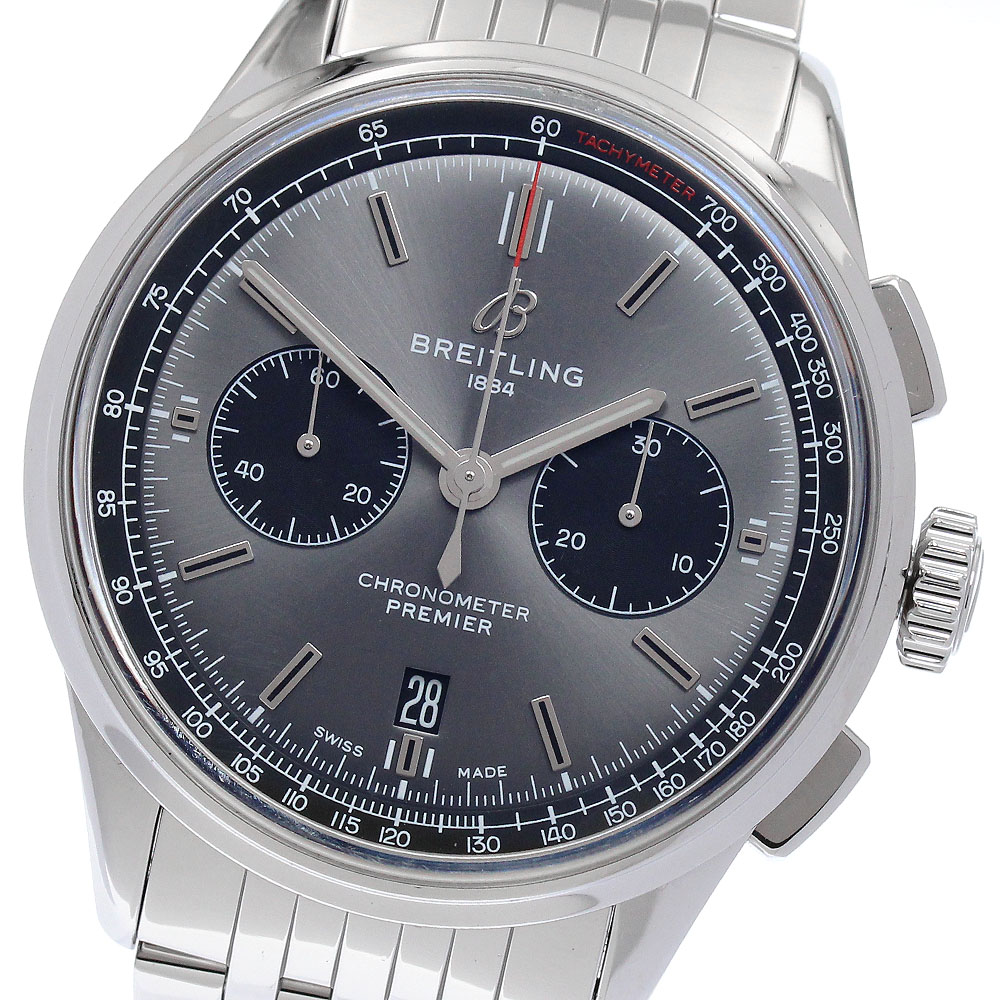 ブライトリング BREITLING AB0118 プレミエ B01 クロノグラフ 自動巻き メンズ 良品 内箱・保証書付き_885874【中古】