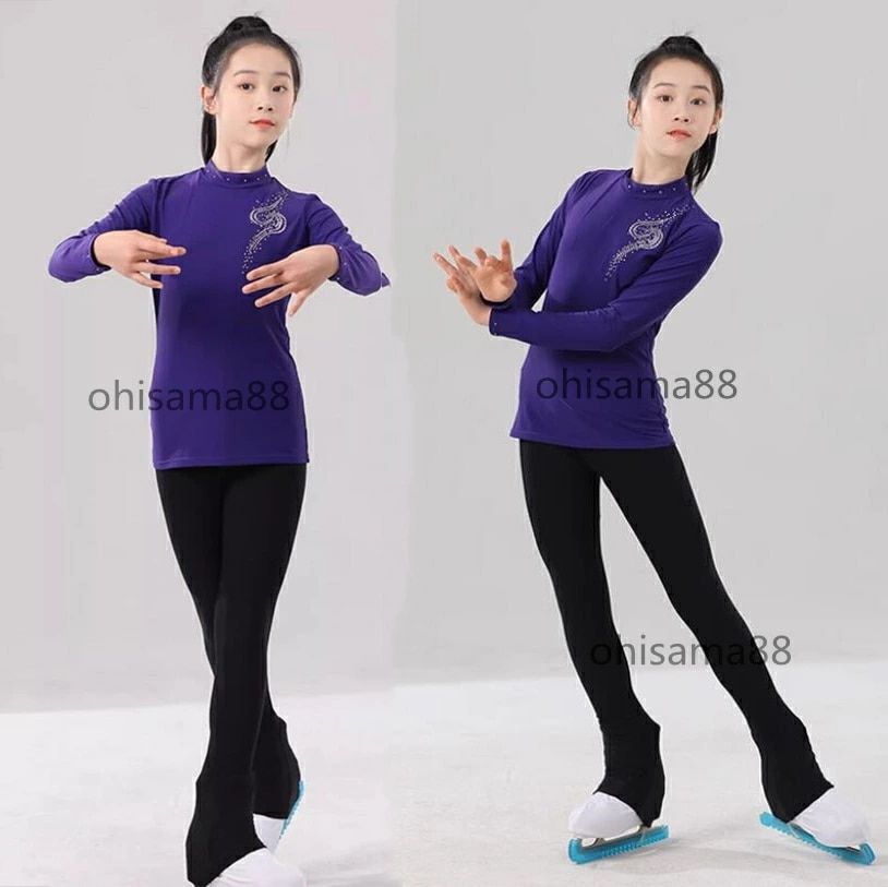 フィギュアスケート衣装 2点セット 上着 ズボン 練習着 女の子 トレーニング スポーツウェア ストレッチ スケートウエア フィギュアスケート衣装 キッズ アイススケート 大人 アイスダンス スケート