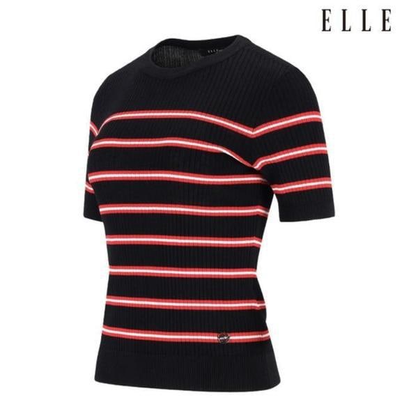 ゴルフ セーブゾーン01 女性 ストライプ ラウンド セーター 6L43302 199 (E45807590)