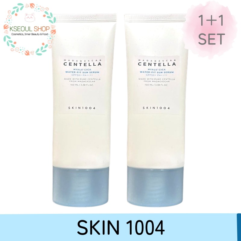 【大容量1+1】マダガスカル センテラ ヒアルーシカ ウォーターフィット サンセラム SPF50+ PA++++ 100ml×2本/日焼け止め UVケア 化粧下地 大容量