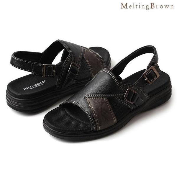 メンズレザーサンダル 男性夏サンダル MK23