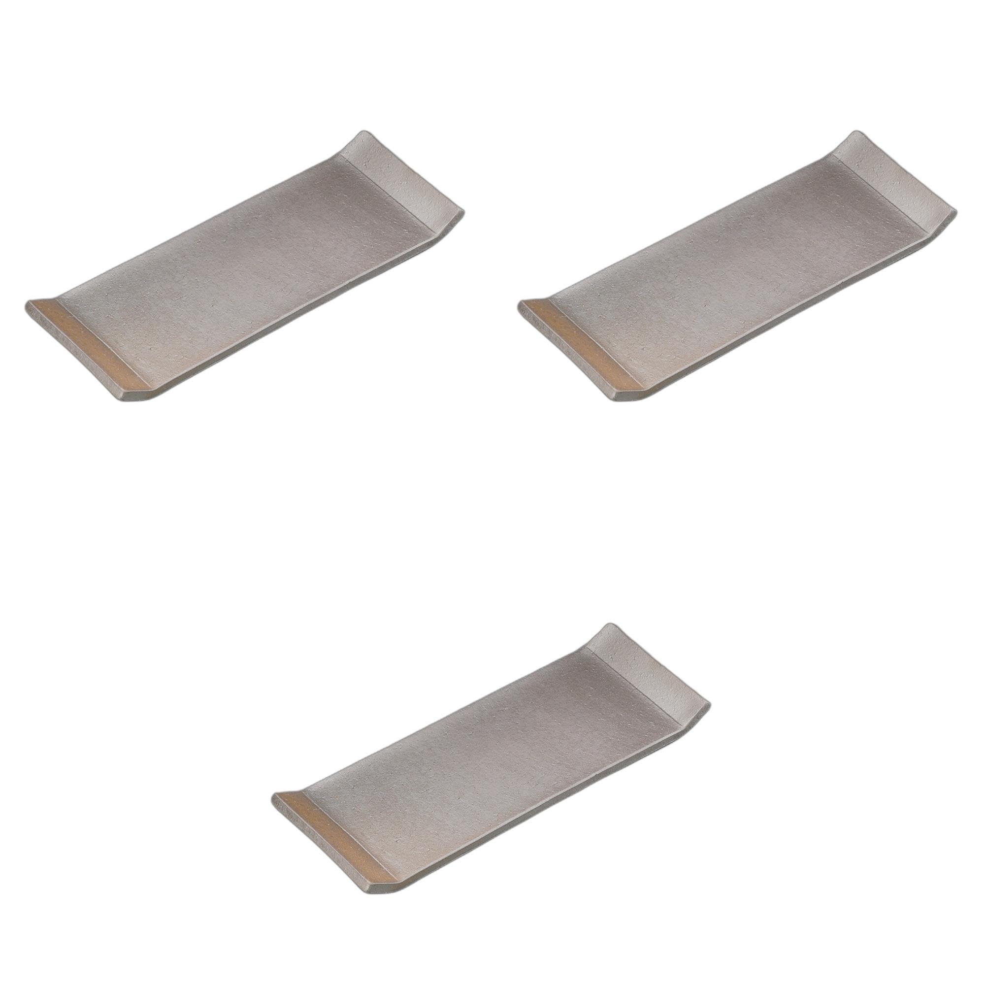セトモノホンポ(Setomonohonpo) 3個セット 炭化スクエアー長角30プレート [ 30.5×11cm ] 長皿陶磁器