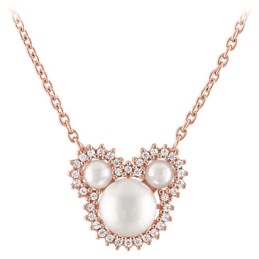 レベッカフックミッキーマウスアイコンパールネックレス Rebecca Hook ローズゴールド