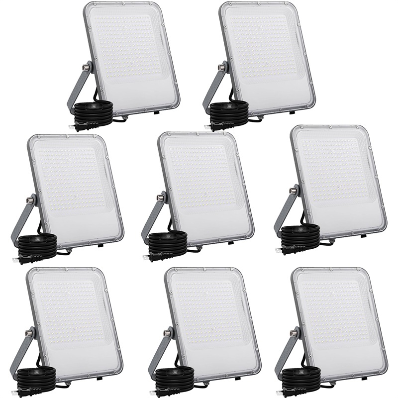 8個 超薄 超軽量 LED投光器 100W 1300W相当13000LM 昼光色 ledライト 屋外 IP66 防水 豪雨対応 作業灯 led 100V対応 夜釣り防犯灯 集魚灯 夜間作業 PSE認証