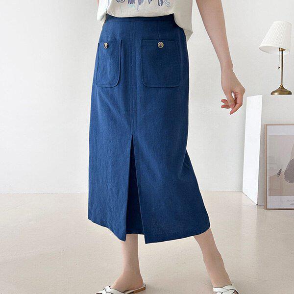 (SK)ダナリネンスカート 夏 女性 リネン スカート