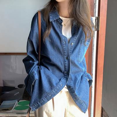 トップス デニム シャツ 薄手 オーバーサイズ ヴィンテージ 長袖 ゆったり レディース 個性的30%までに制限 5,322円