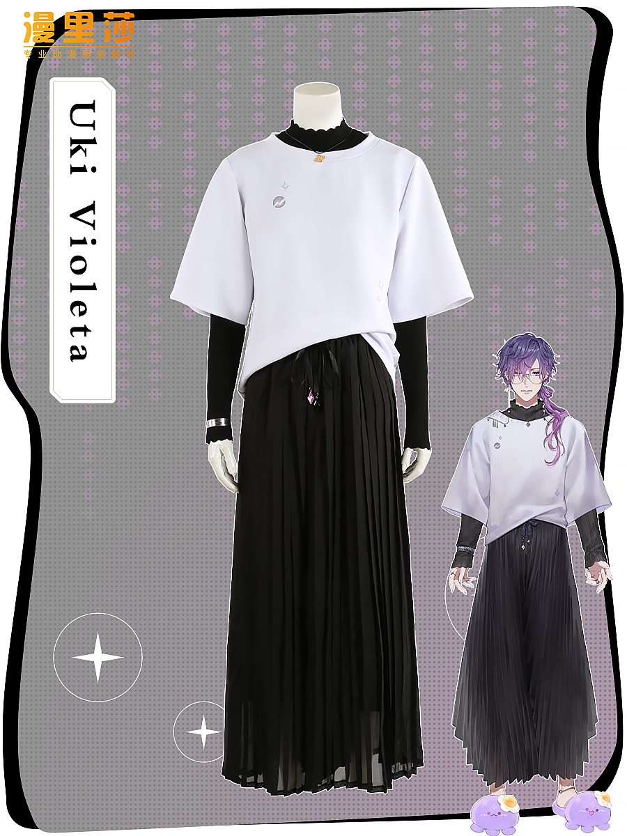 レインボークラブ nijisanjivtuber バーチャルキャスター UkiVioleta 新服 コス 衣装