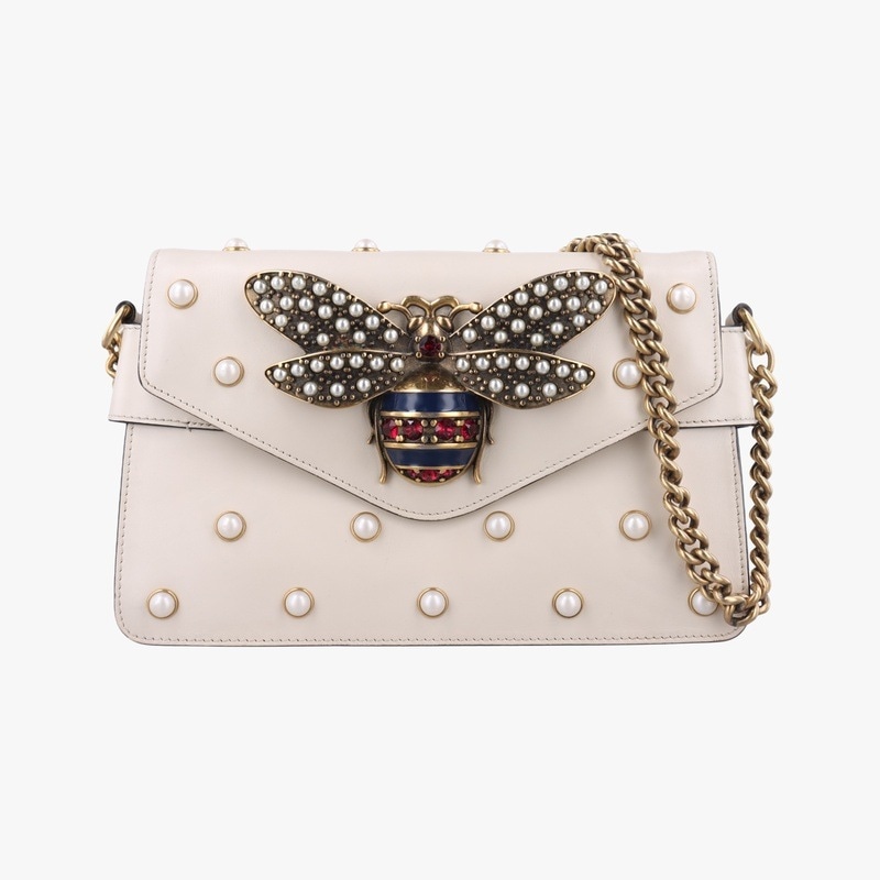 ブロードウェイ パール ビーホワイトレザー453778D022806788中古