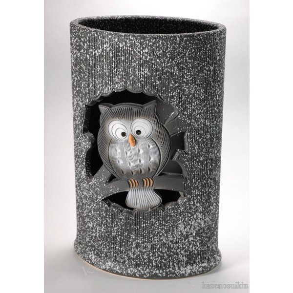 ふくろう小判型傘立 （信楽焼き陶器傘立梅雨玄関収納M） 16,280円