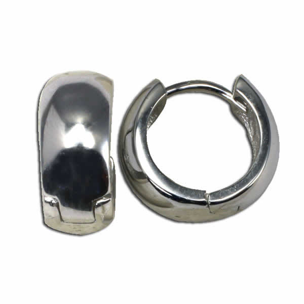 ワイド甲丸925リングピアス 1ペア販売 両耳 シルバー925 スナップピアス シンプル プレーン 中折れ式 ワンタッチ 装着簡単 男性 女性 ワイド 幅あり プレゼント pc-00-00100xx