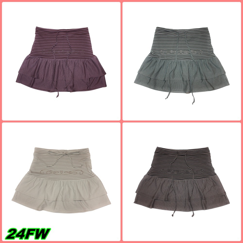 【EESSAY】CANDY STRIPE SKIRT