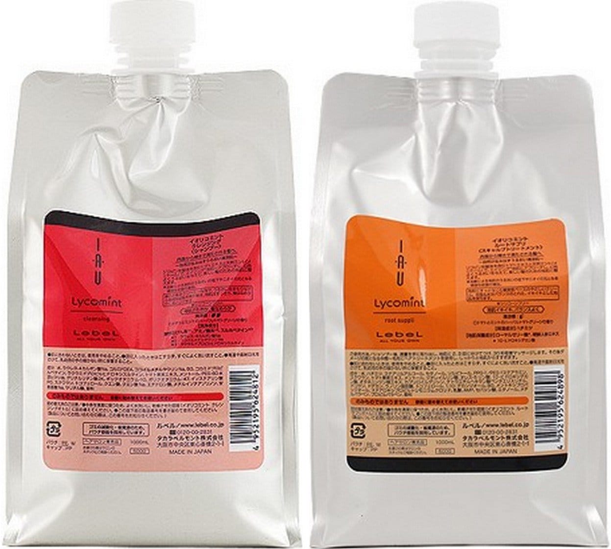 ルベル イオ リコミント クレンジング 1000ml 詰め替え＆ルートサプリ 1000ml 詰め替え Lebel IAU Lycomint