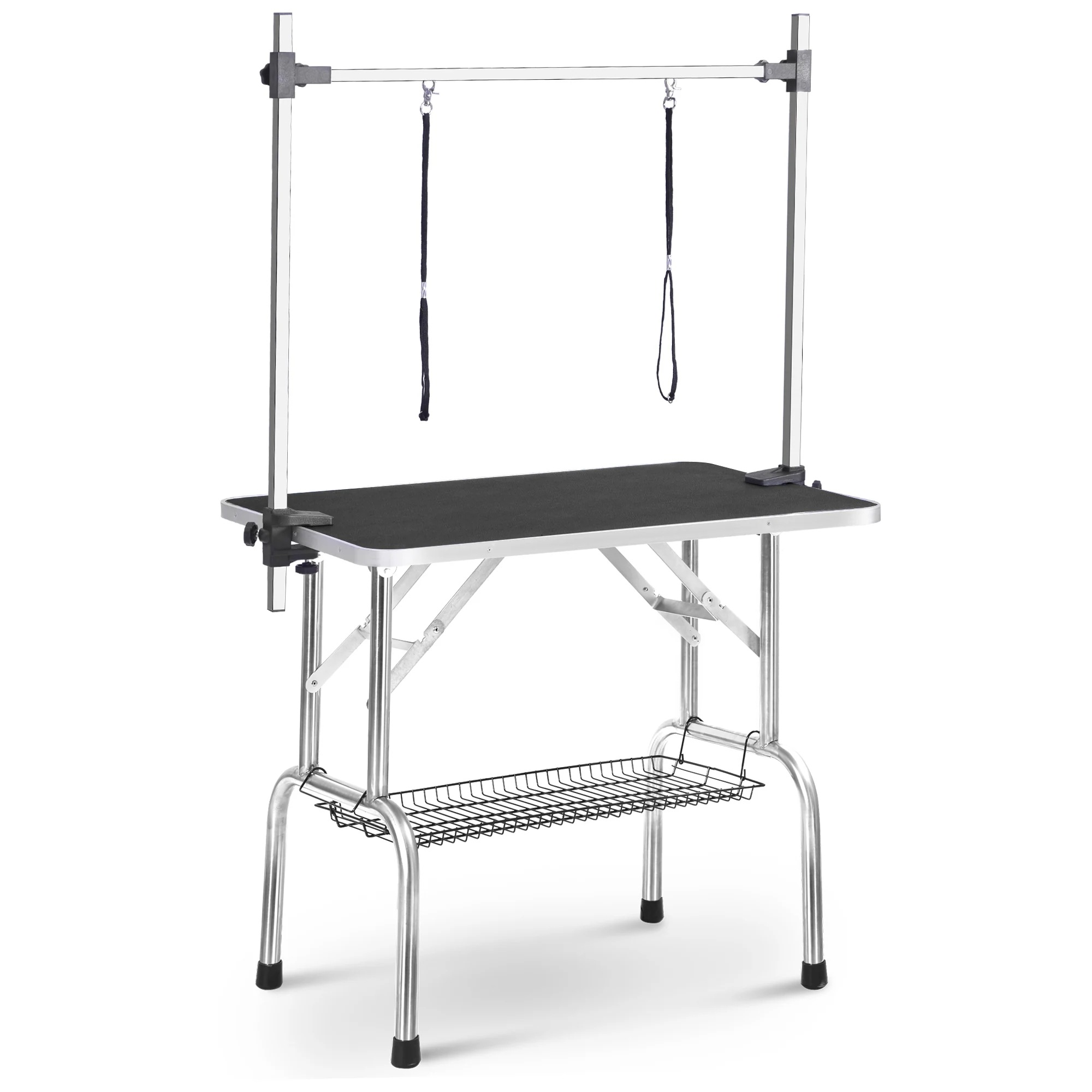 送料無料![15]トリミングテーブル 折りたたみ トリミング台 H型アーム棒 頑丈型 多頭 トリミング 折り畳み ペット用 シャンプー カット ブラック