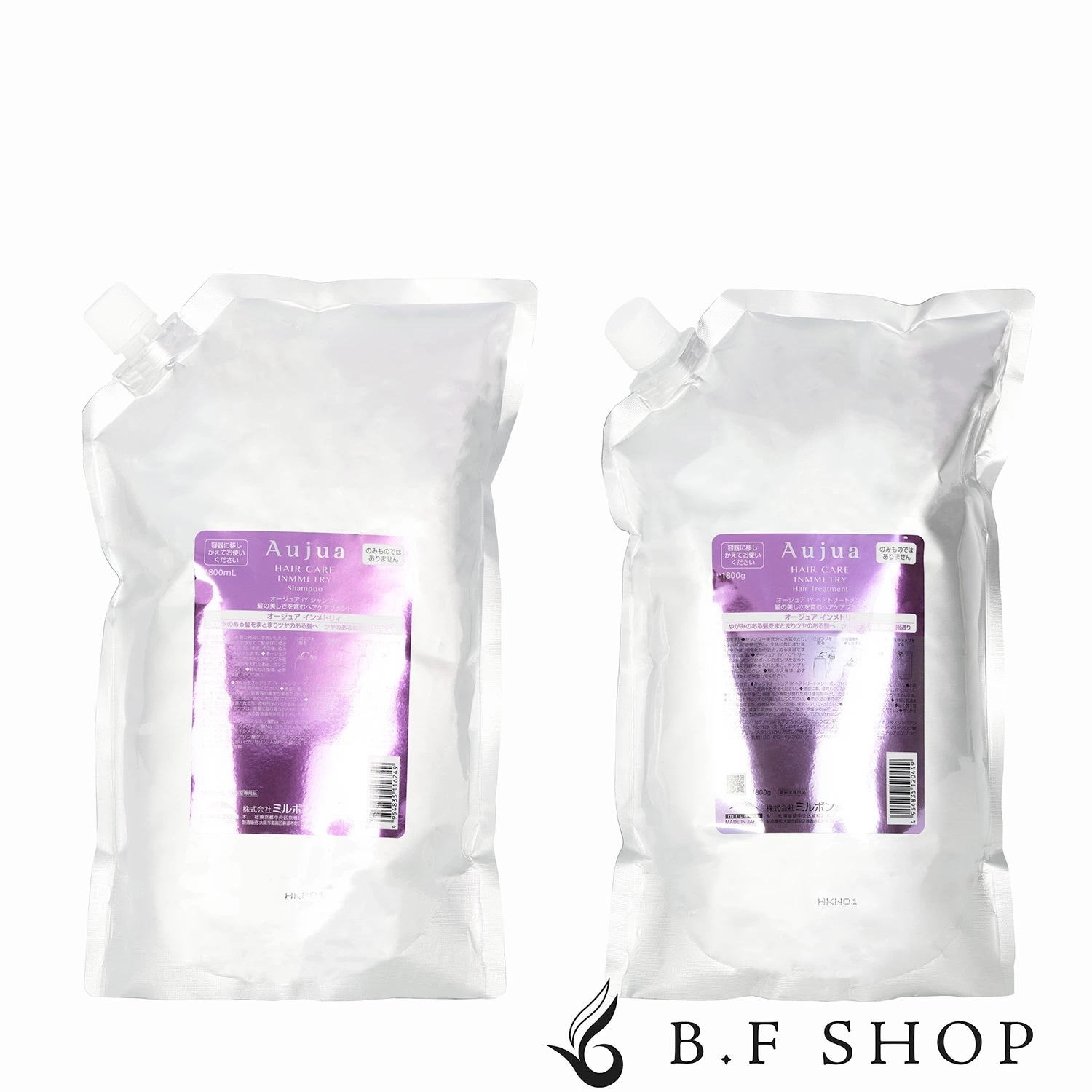 【セット品】ミルボン オージュア インメトリィ シャンプー 1800ml ヘアトリートメント 1800g レフィル LSC 27,360円