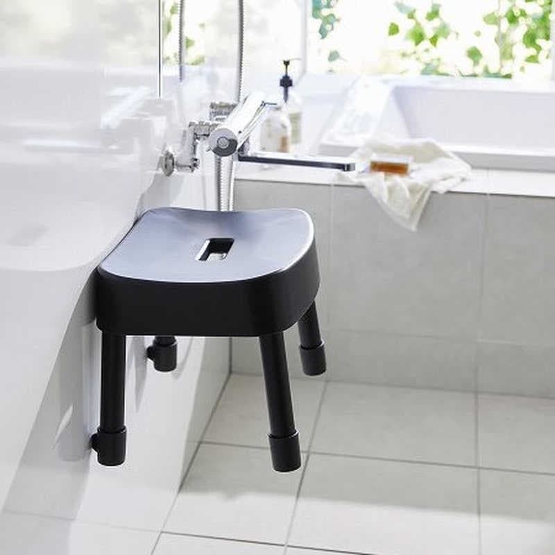 山崎実業　ミスト マグネット風呂イス SH25(ブラック) ブラック