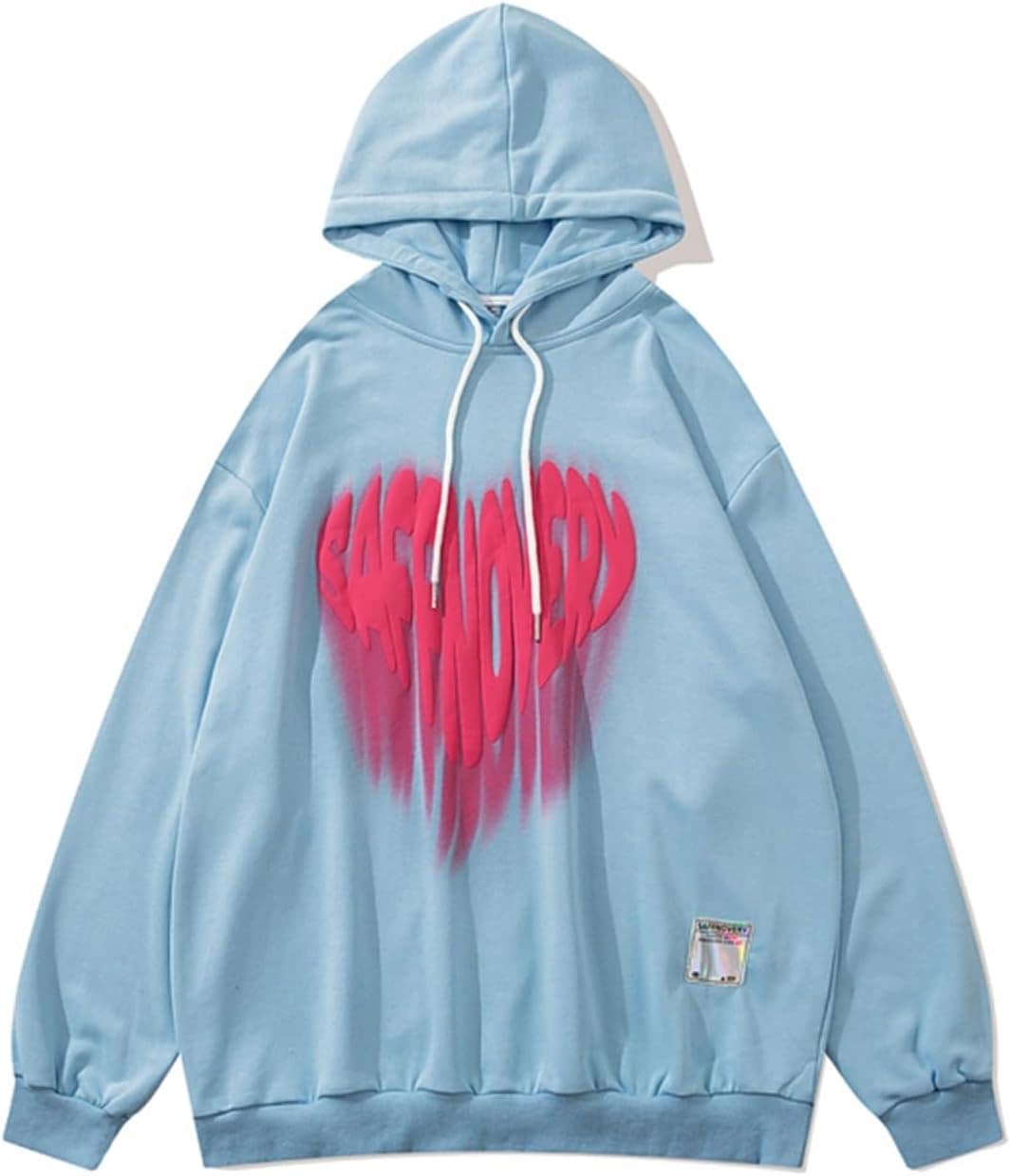 メンズ トレーナー ハート柄 落書き ペアルック レディース パーカー フード フルオーバー 長袖 スウェット 秋服 冬服 ドローストリング付 可愛い 個性的 ストリート系 ins風 韓国 青年 男女