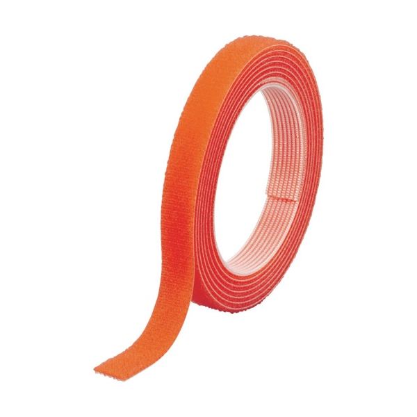 (まとめ) TRUSCO マジックバンド 結束テープ 両面 幅40mm×長さ1.5m オレンジ MKT-4015-OR 1巻 (×5セット)