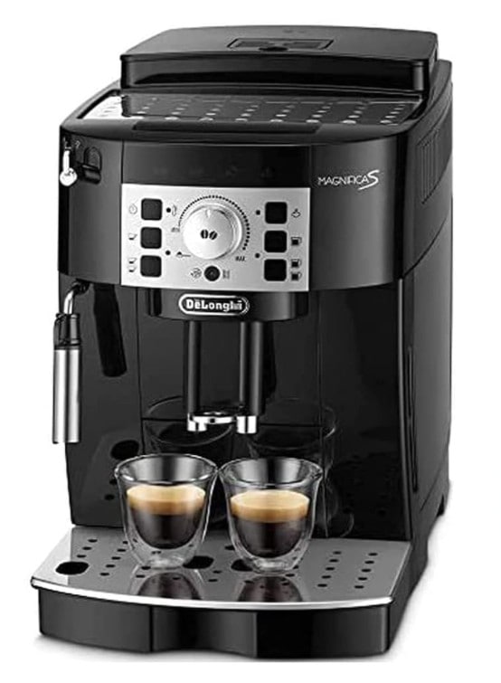 デロンギ DeLonghi 全自動コーヒーメーカー マグニフィカS ミルク泡立て 手動 ブラック ECAM22112B