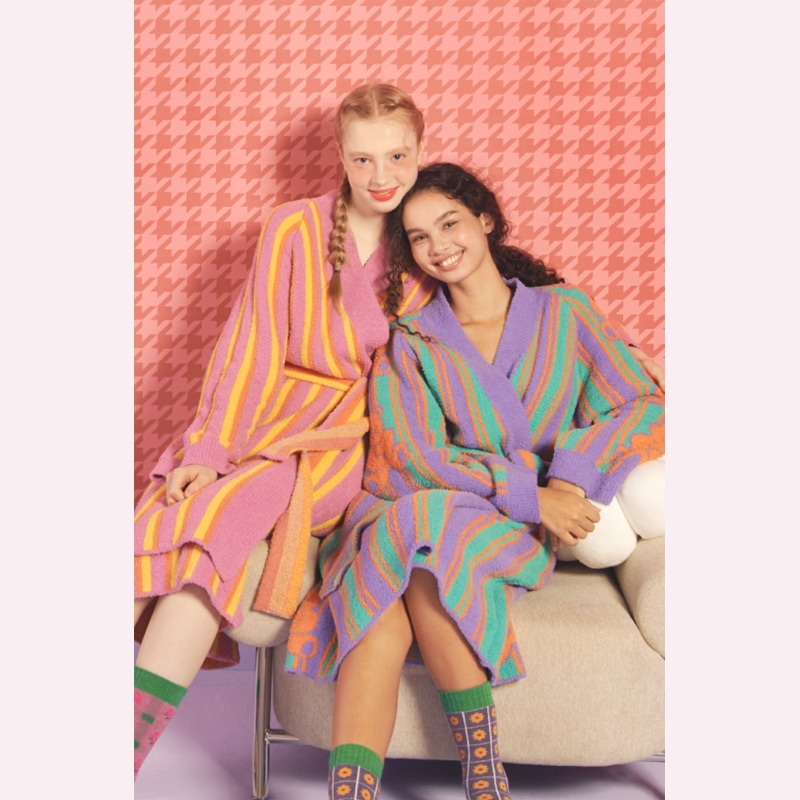 韓国 大人気 LOUNGE ROBE パジャマ, バスローブ Teddy Bear