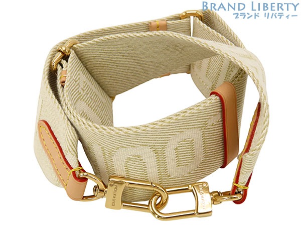 ほぼ新品ルイヴィトンLOUISVUITTONハイライズ用ショルダーストラップ調整可能付属品ベージュ系キャンバスレザー